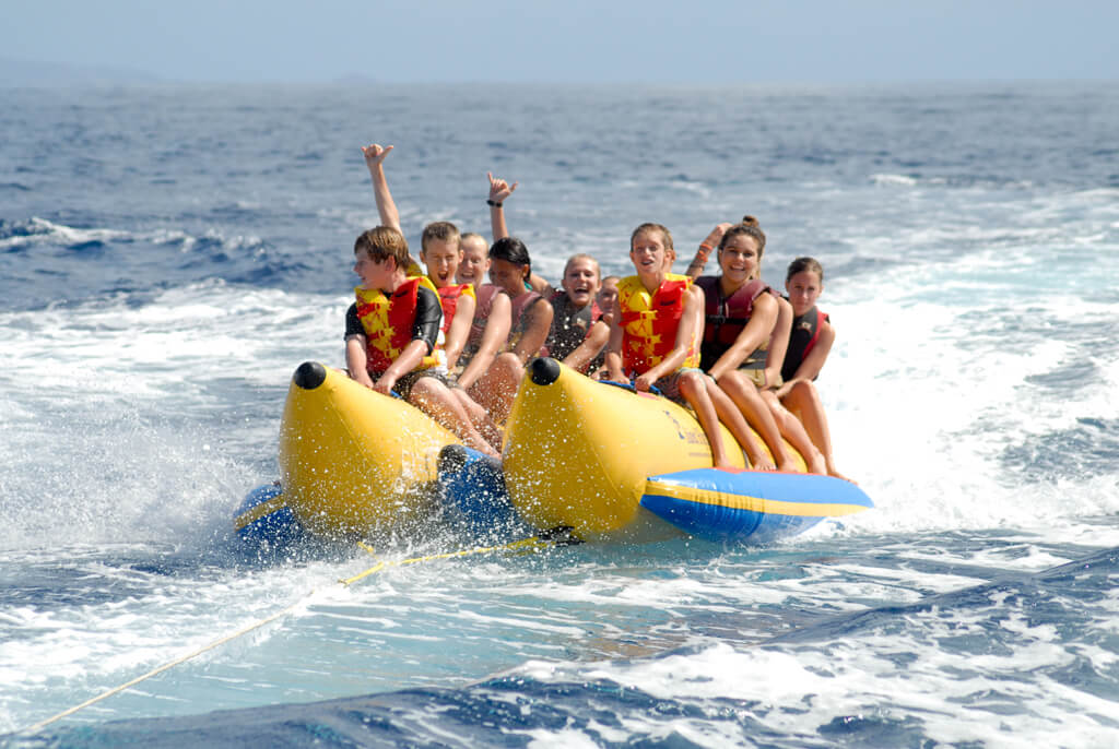 Banana boat in Goa