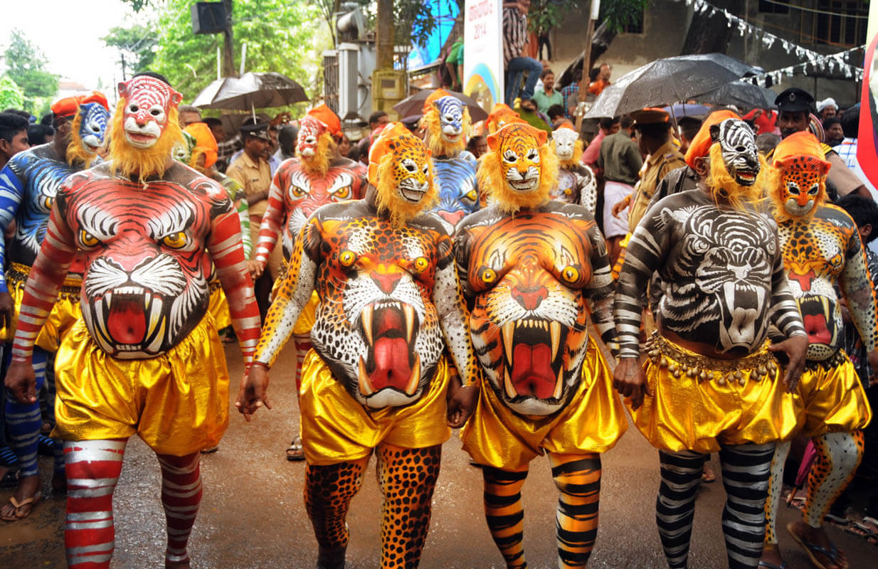 Pulikkali Tiger Play at Onam