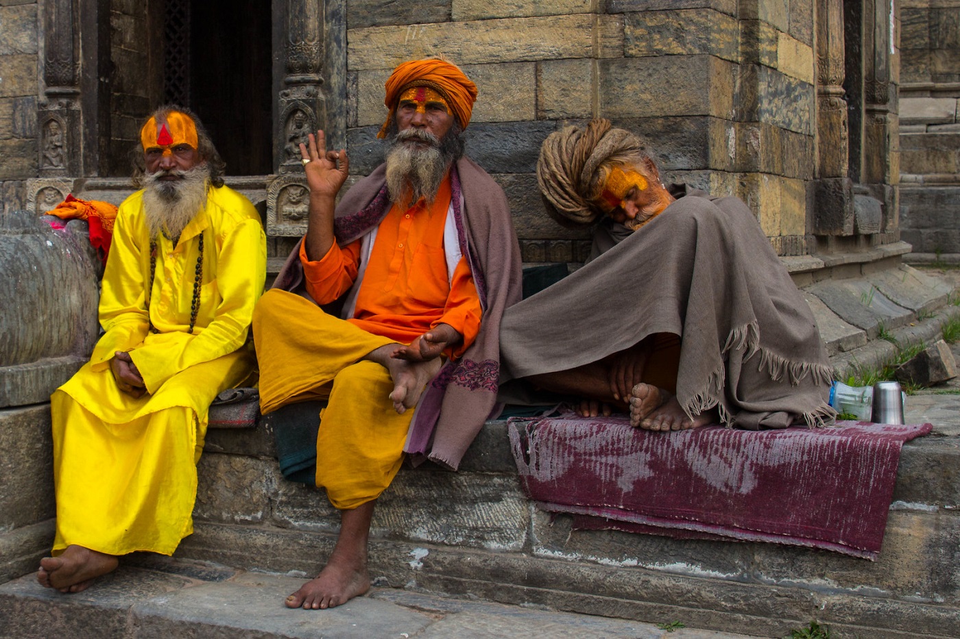 Holy Men at Pashupatinath Temple