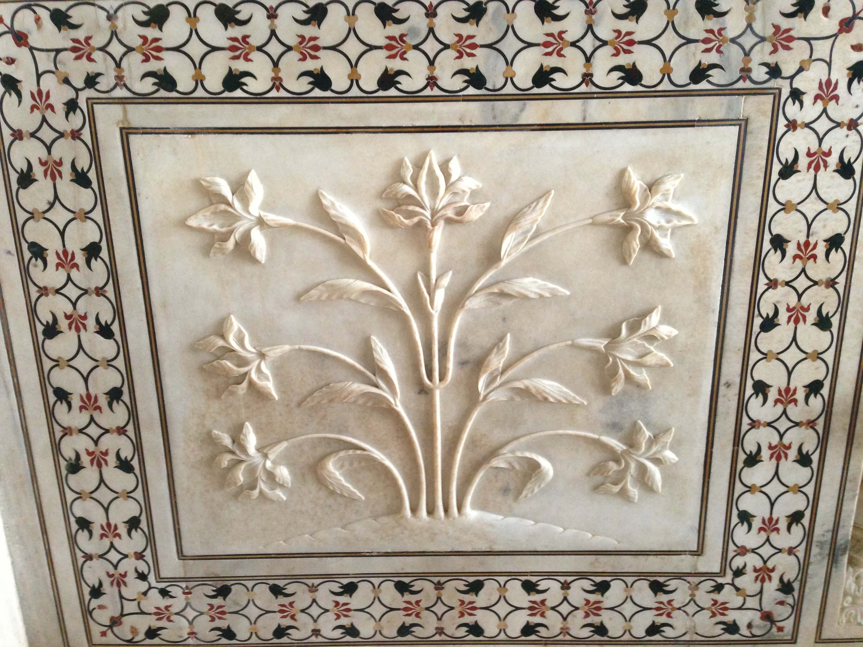 Mosaic Art Work inside Taj Mahal