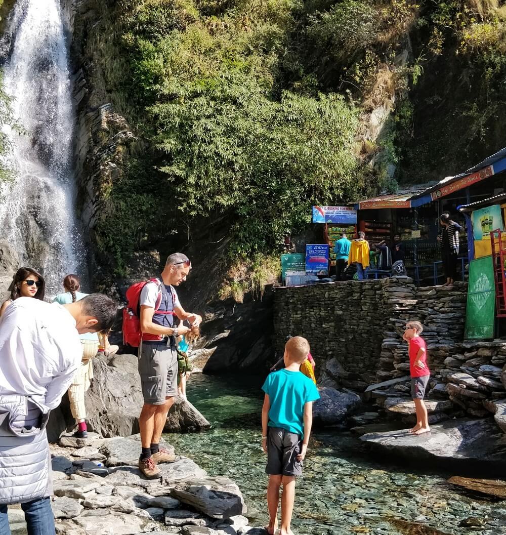 Bhagsu Waterfall Mcleodganj with Kids