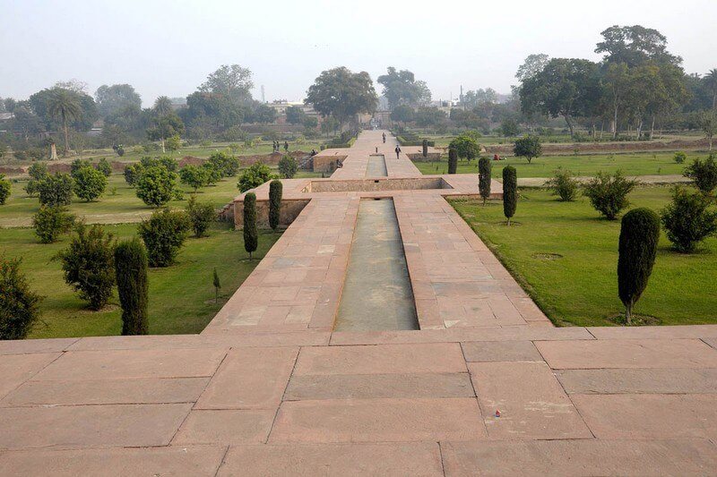 Ram Bagh Garden divided into four water bodies