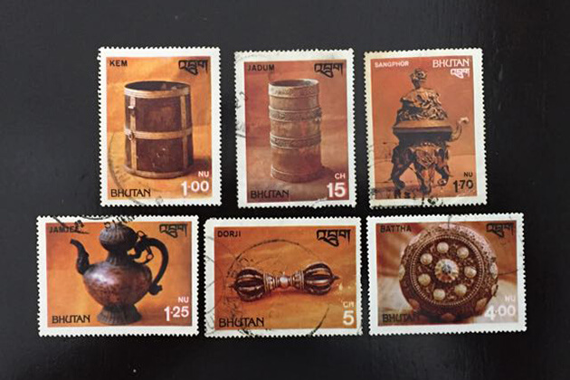 Postal Stamps, Bhutan