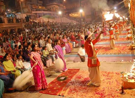Aarti, Varanasi trip by Maharajas Express